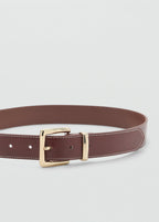 Stitched Belt With Square Buckle
