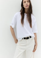 Stitched Belt With Square Buckle