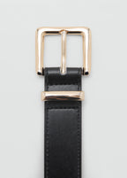 Stitched Belt With Square Buckle
