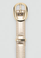 Metallic Belt With Oval Buckle
