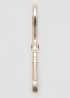 Metallic Belt With Oval Buckle