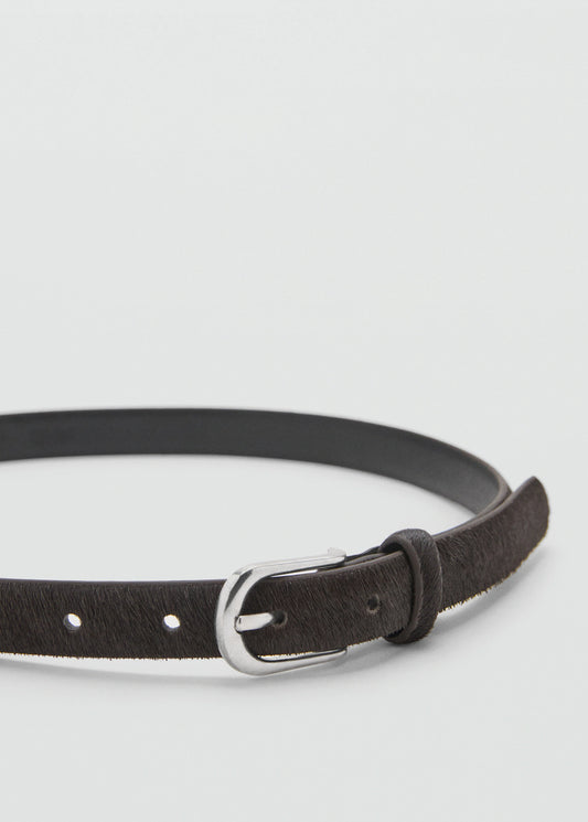 Leather Fur Belt