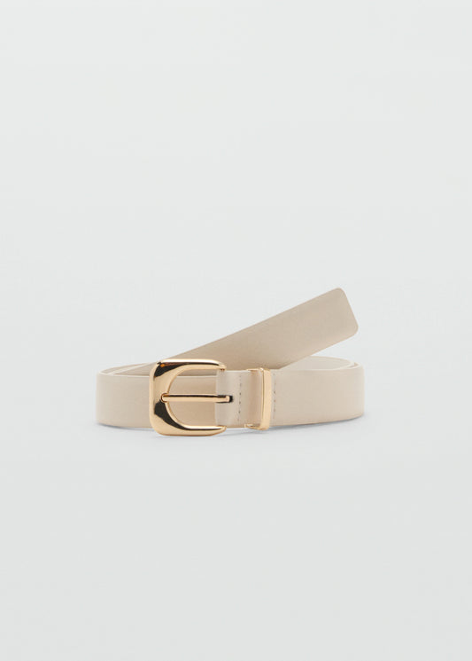 Leather Effect Belt With Buckle