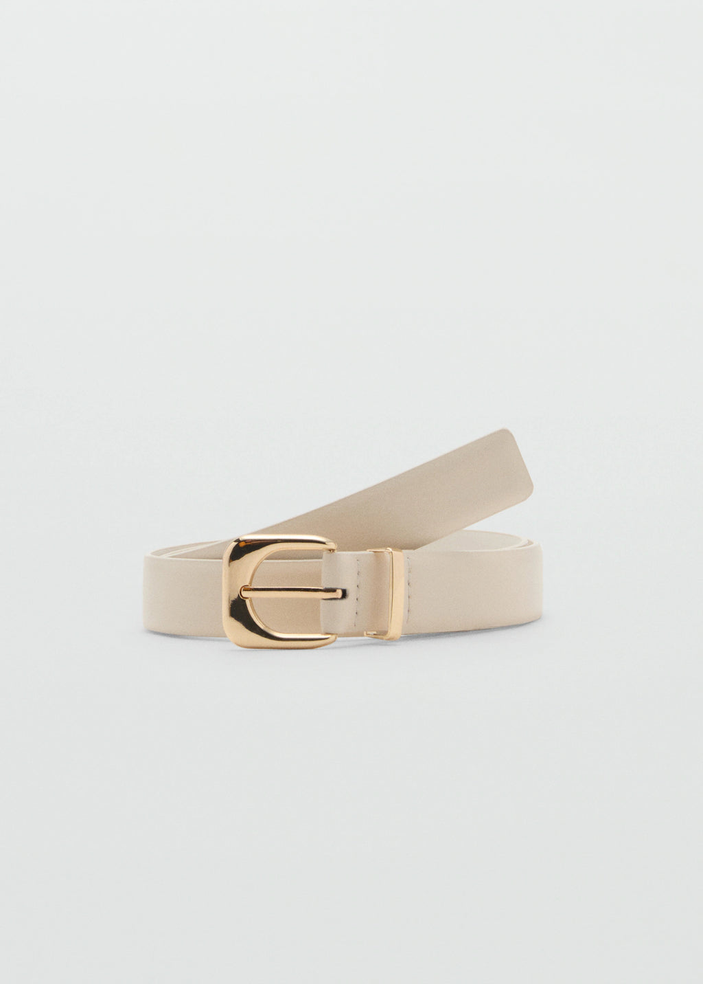 Leather Effect Belt With Buckle