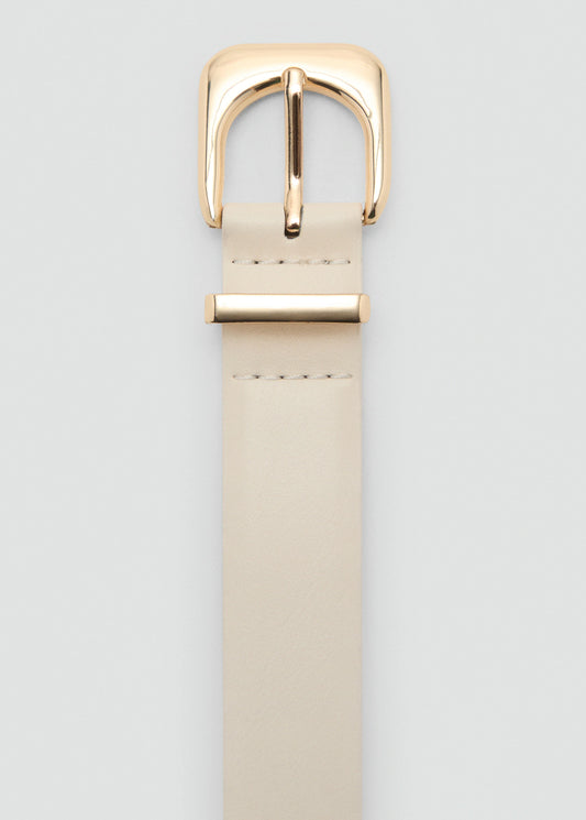 Leather Effect Belt With Buckle