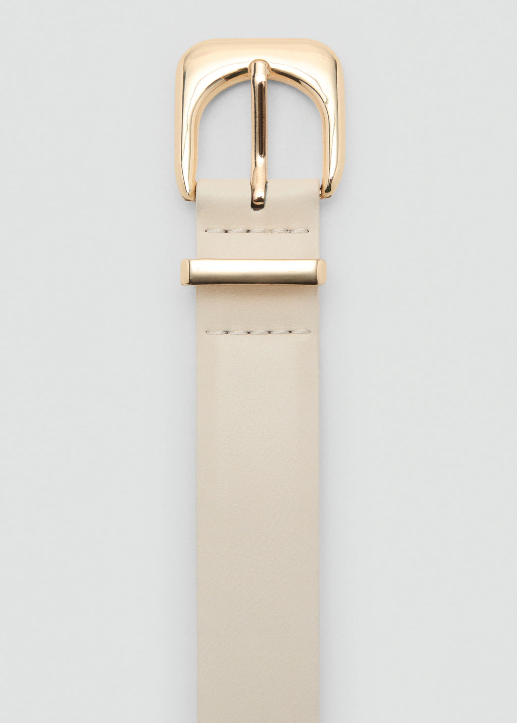 Leather Effect Belt With Buckle