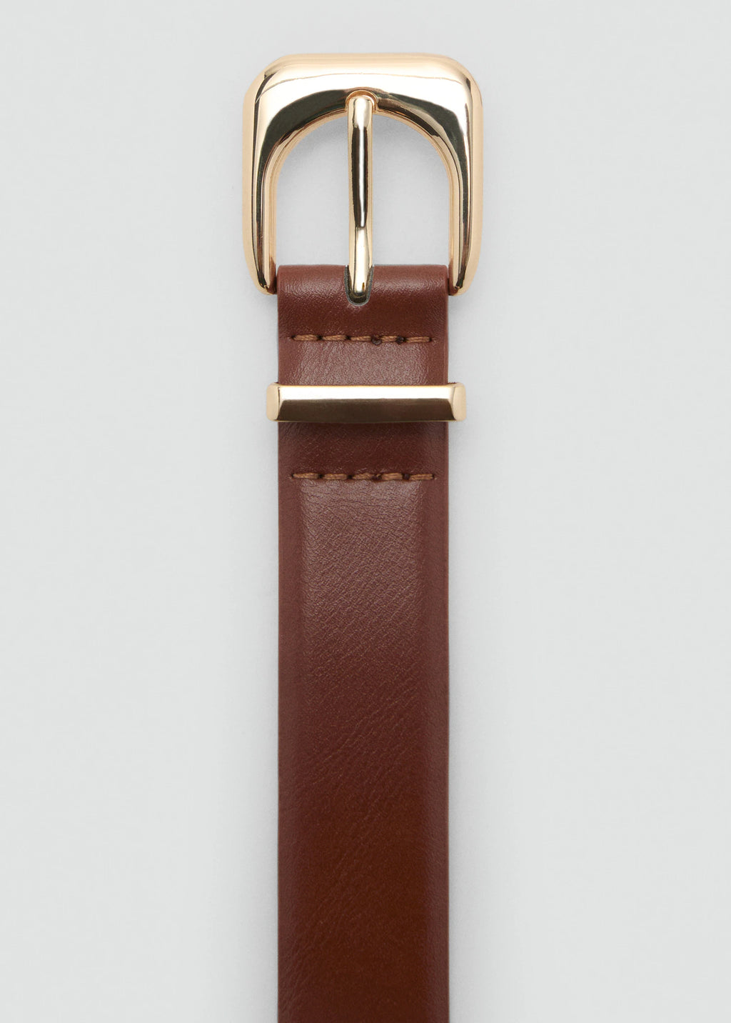 Leather Effect Belt With Buckle