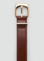 Leather Effect Belt With Buckle