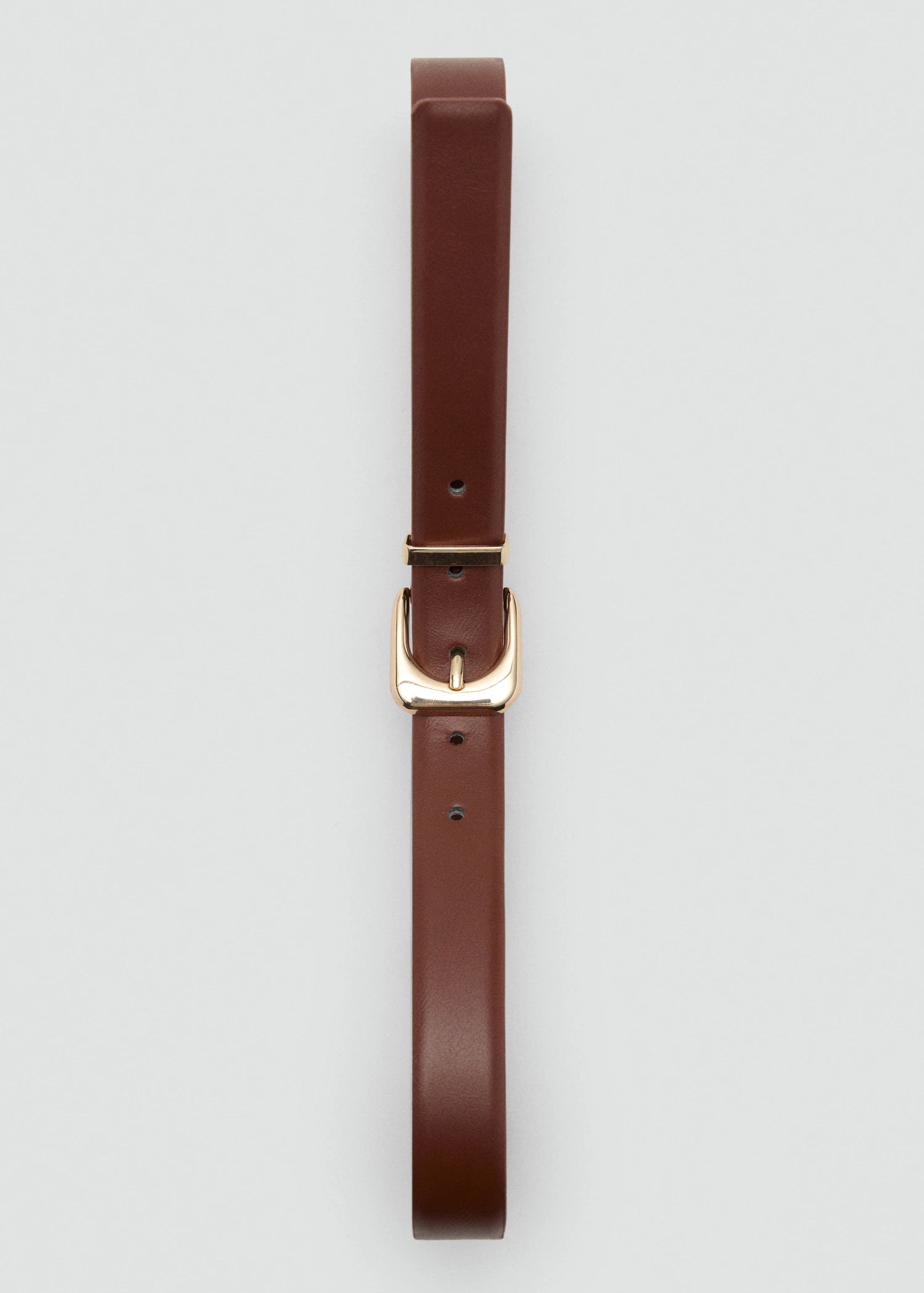 Leather Effect Belt With Buckle