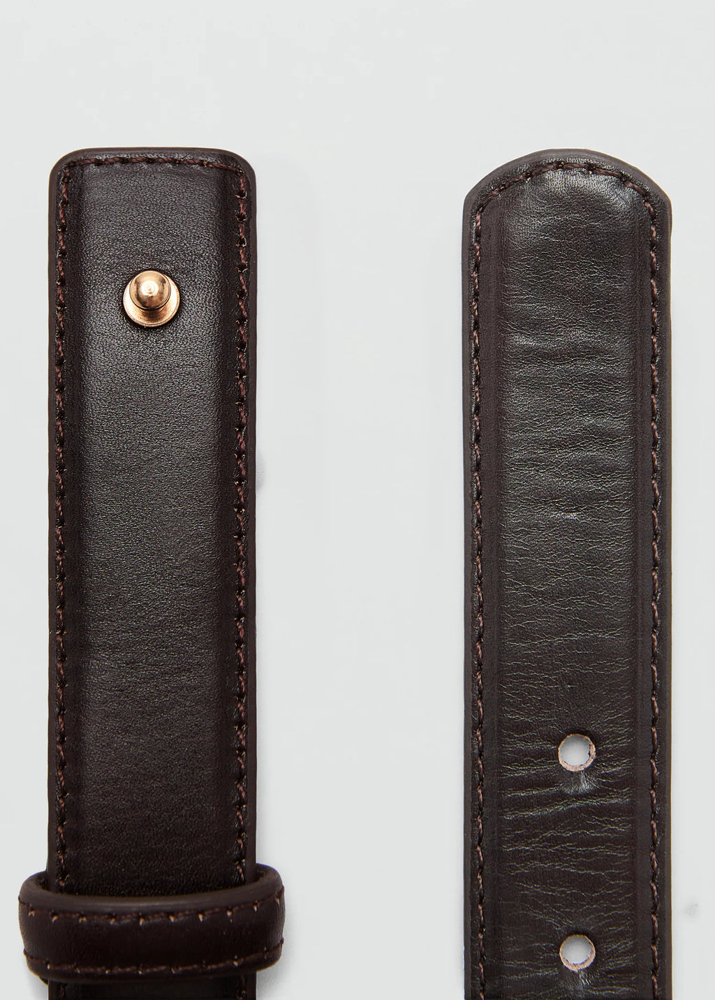 Leather Belt With Metal Detail