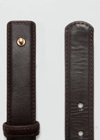 Leather Belt With Metal Detail
