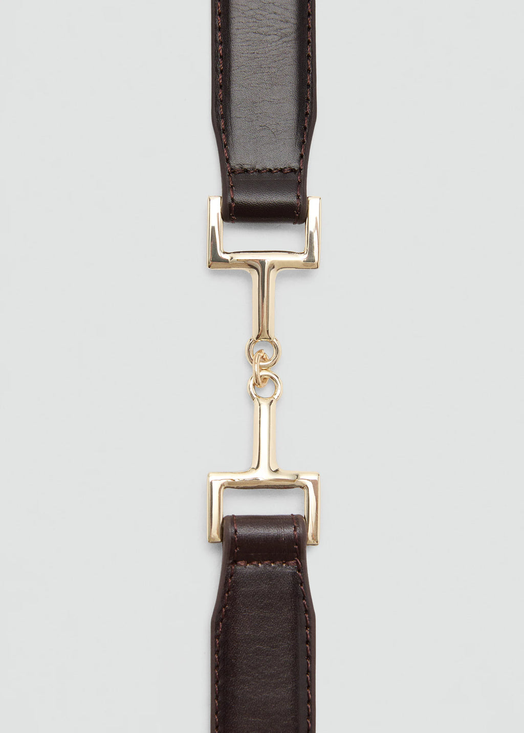 Leather Belt With Metal Detail