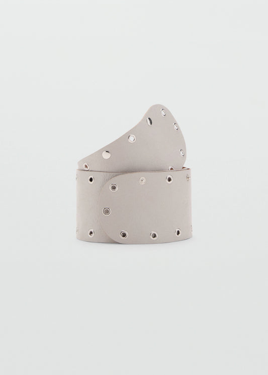 Leather Belt With Eyelets