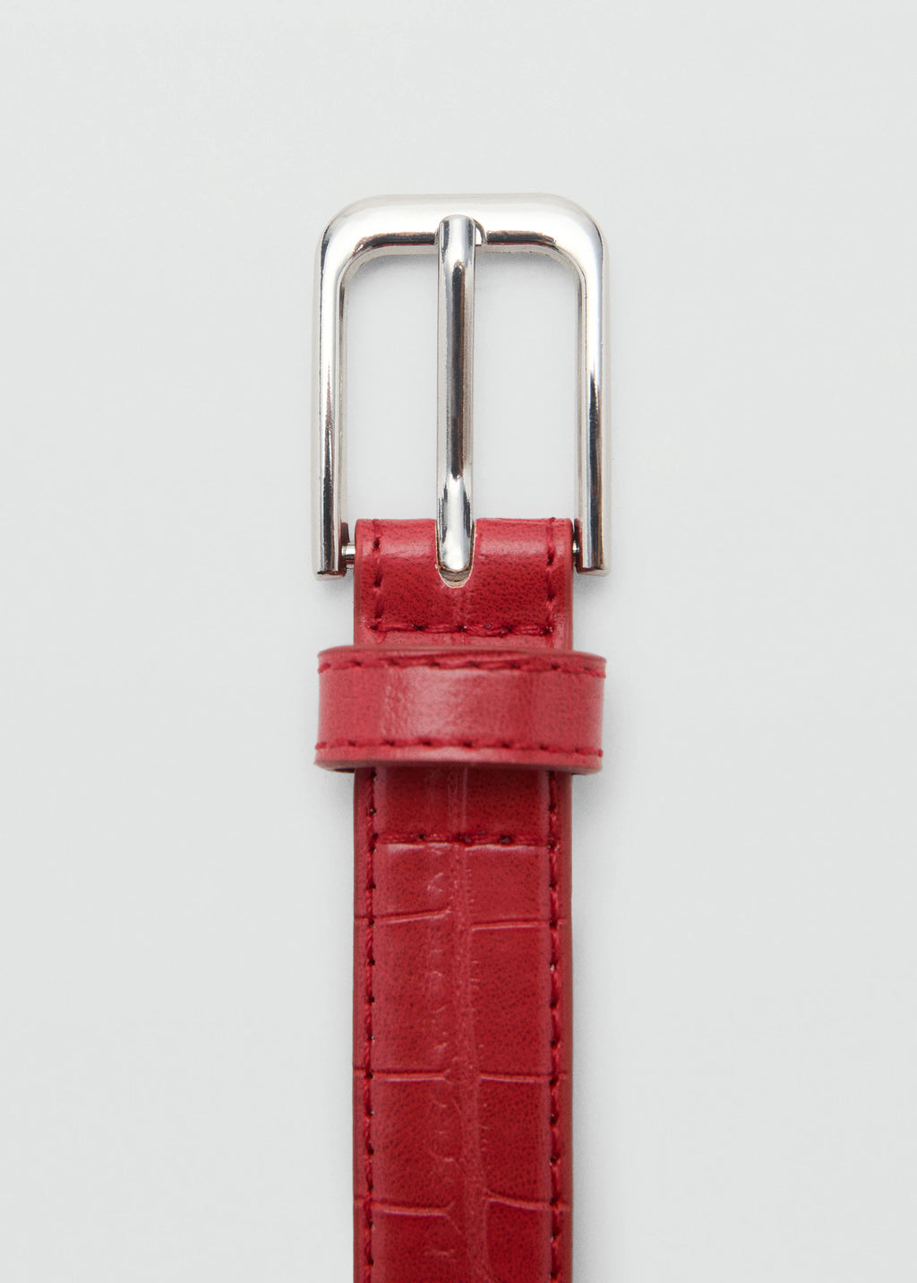 Fine Croco Leather Effect Belt