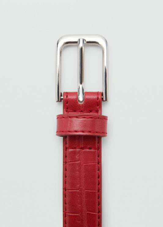 Fine Croco Leather Effect Belt