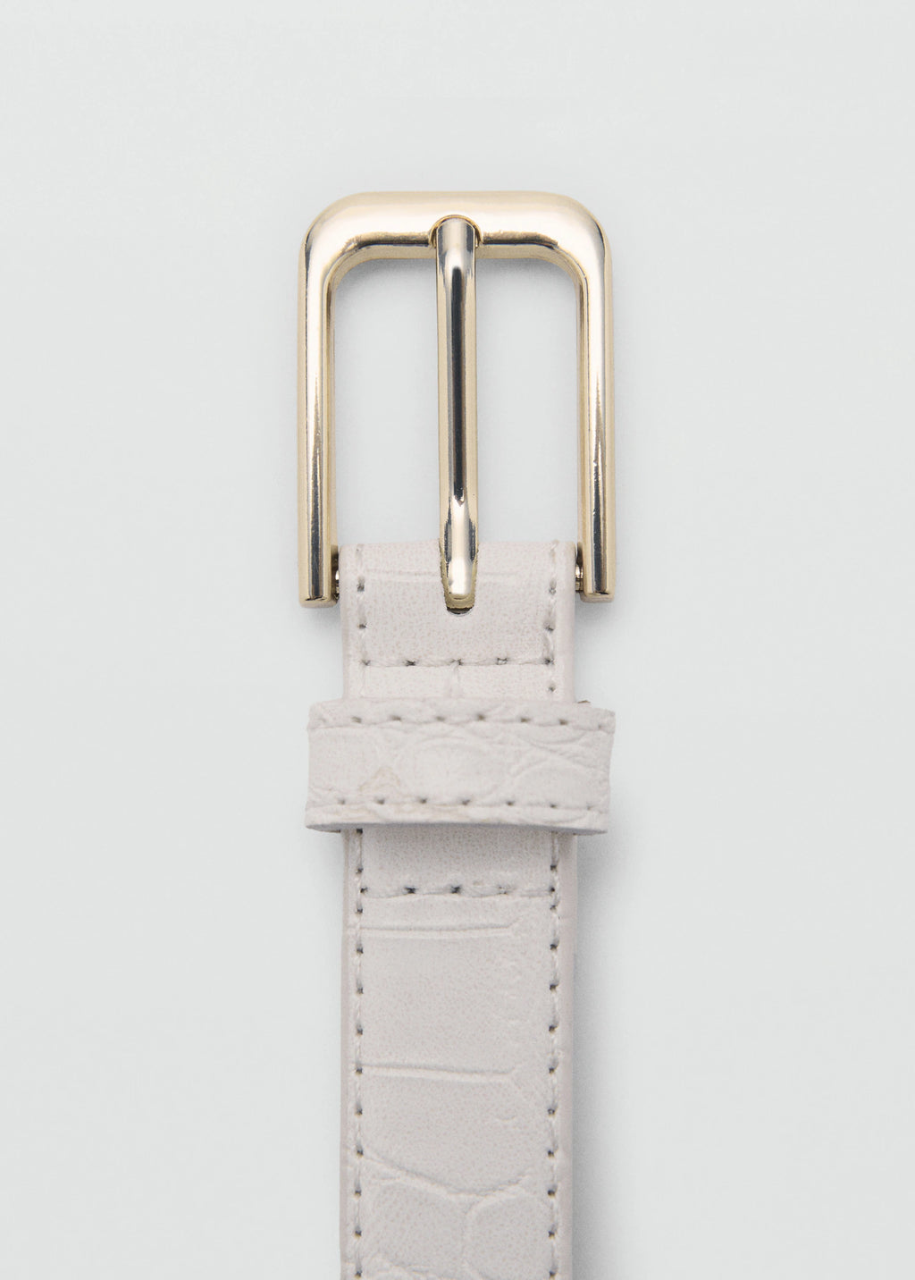 Fine Croco Leather Effect Belt