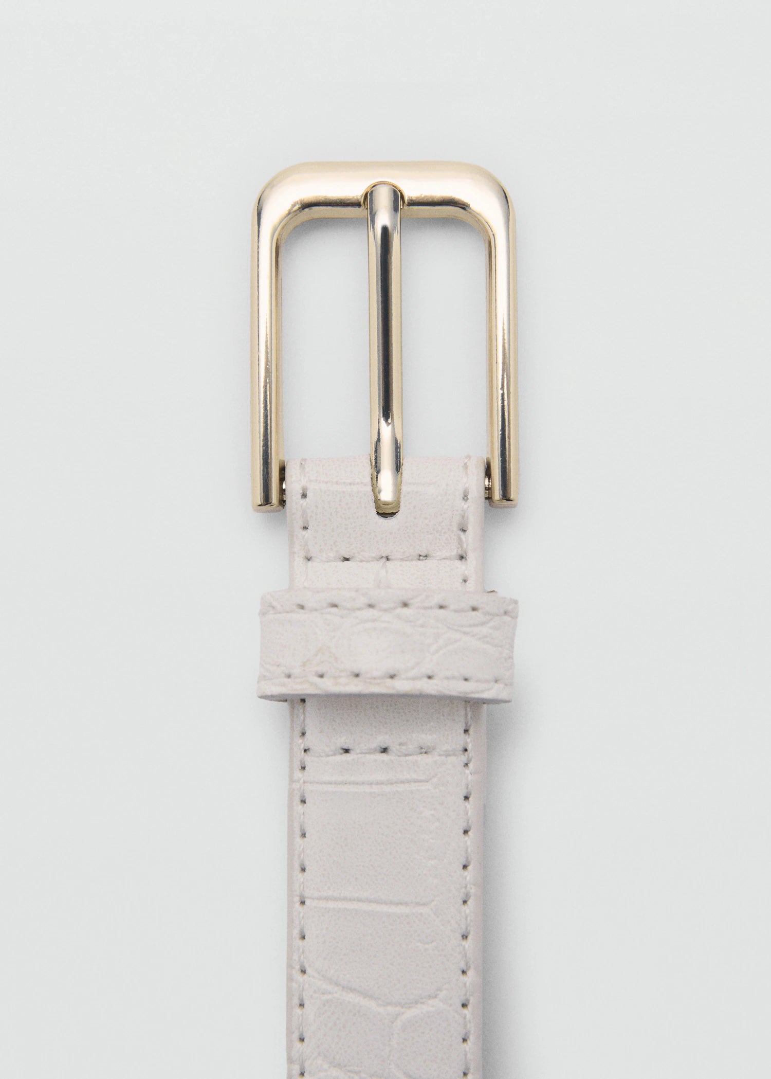 Fine Croco Leather Effect Belt