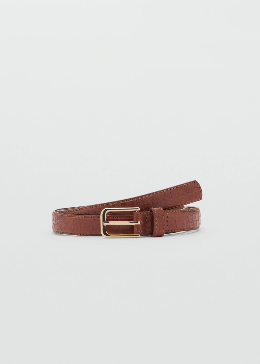 Fine Croco Leather Effect Belt