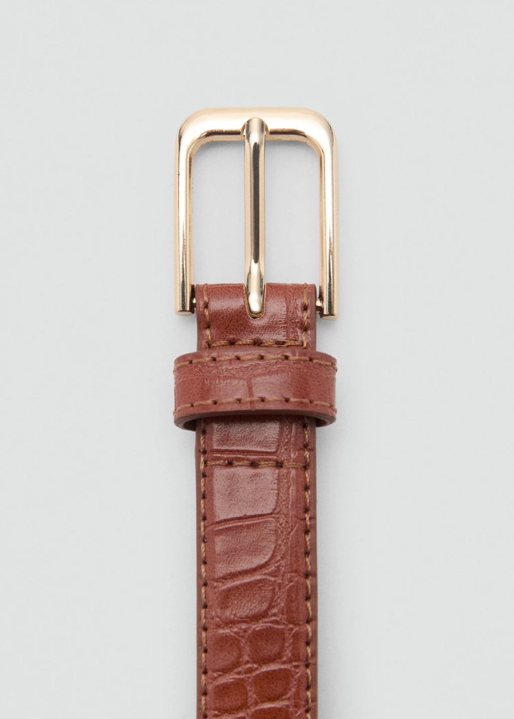 Fine Croco Leather Effect Belt