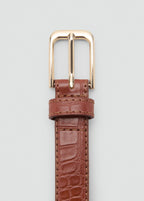 Fine Croco Leather Effect Belt