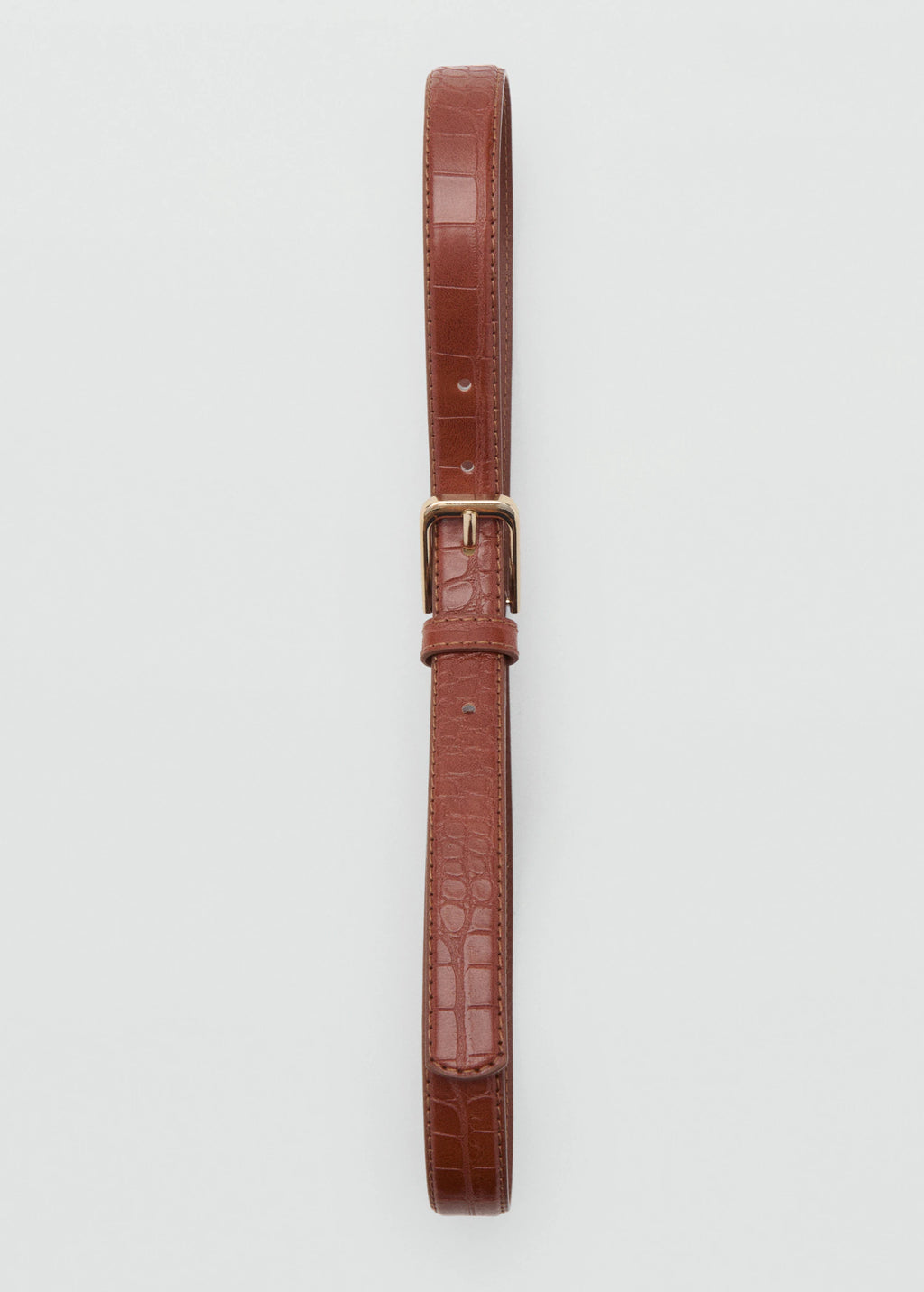 Fine Croco Leather Effect Belt