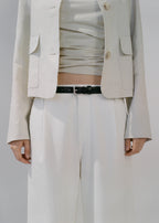 Fine Croco Leather Effect Belt