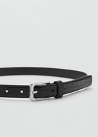 Fine Croco Leather Effect Belt