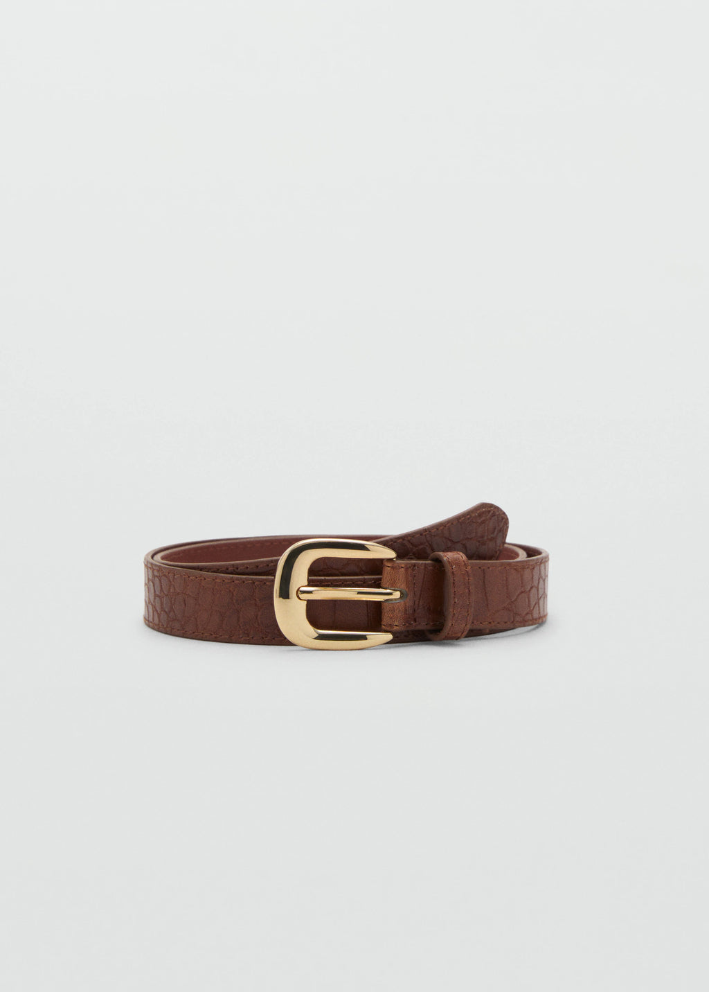 Croco Leather Effect Belt
