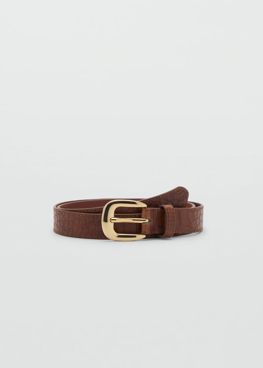 Croco Leather Effect Belt