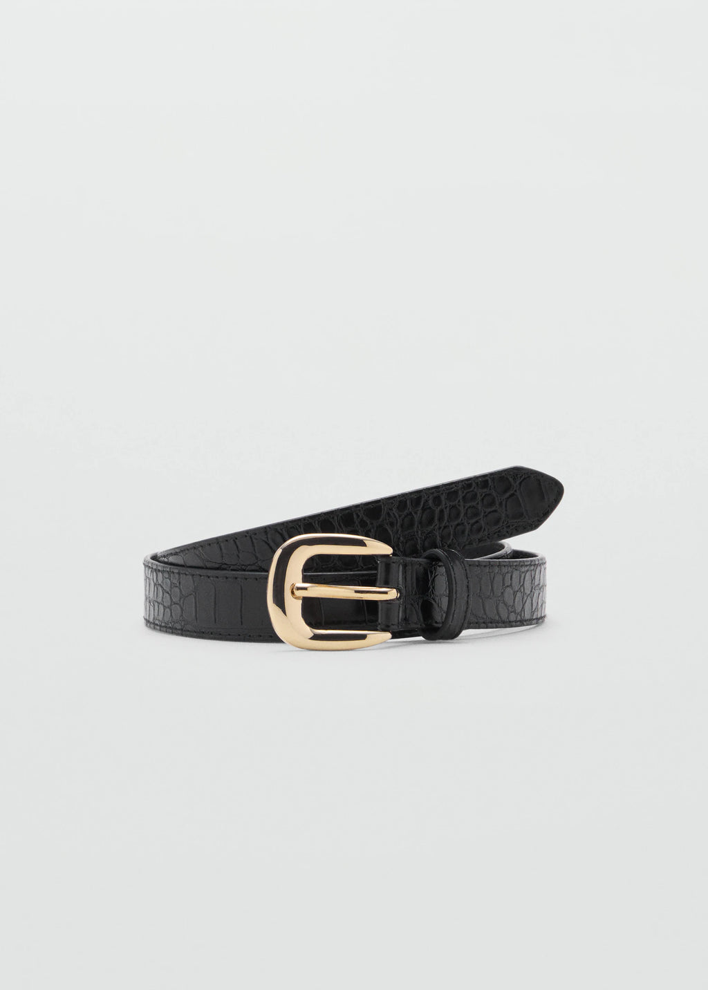 Croco Leather Effect Belt