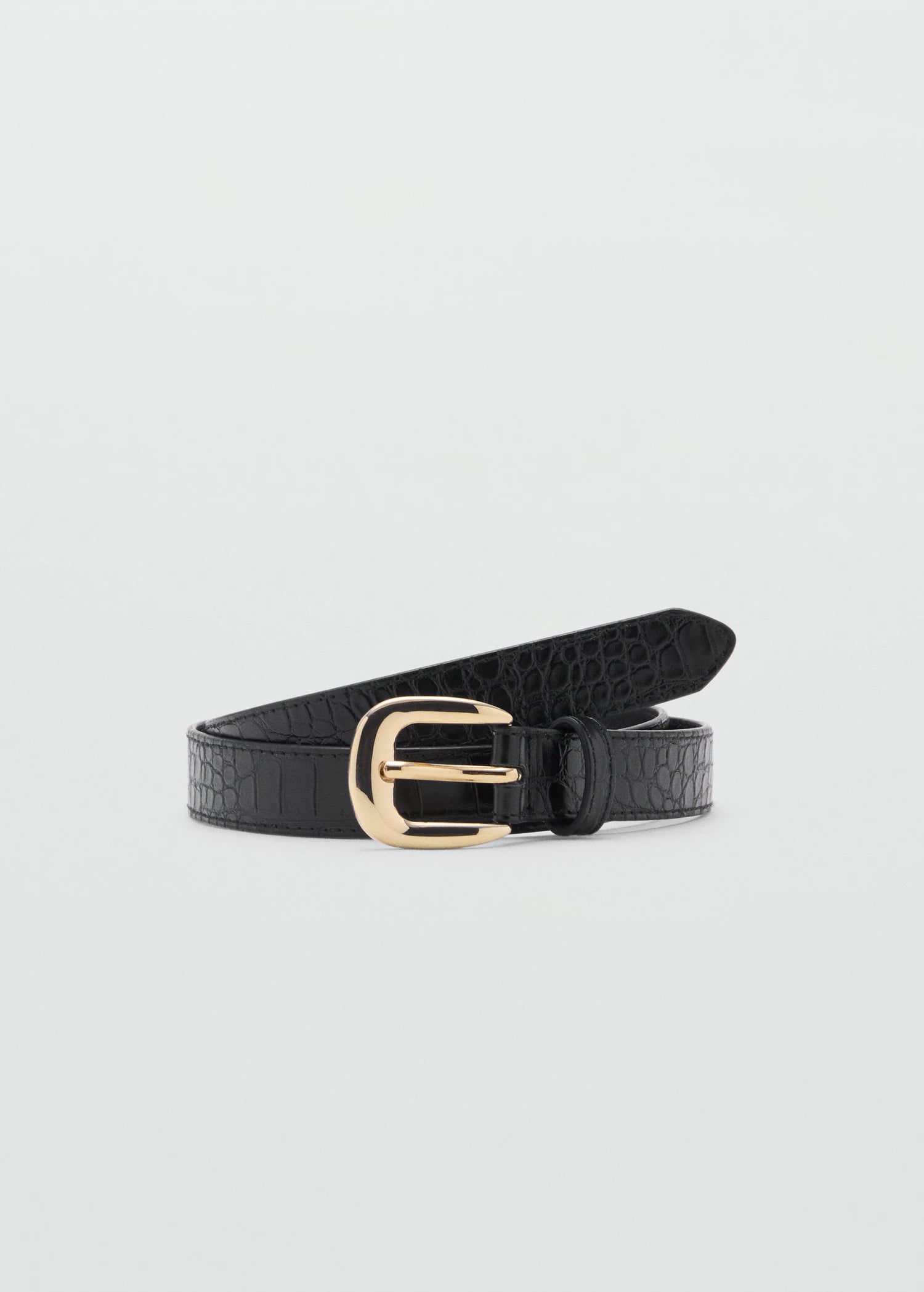 Croco Leather Effect Belt