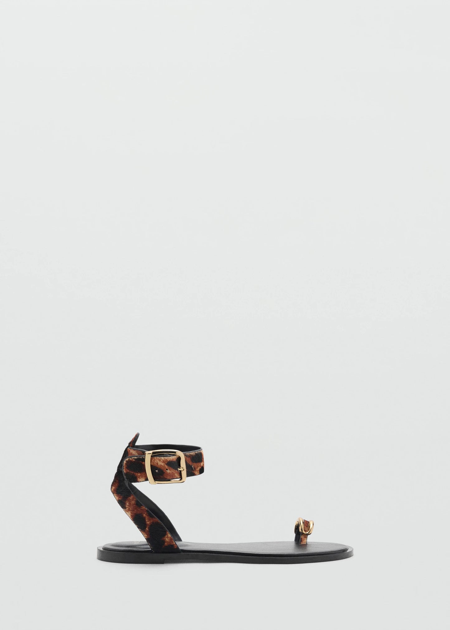 Animal Print Leather Sandals