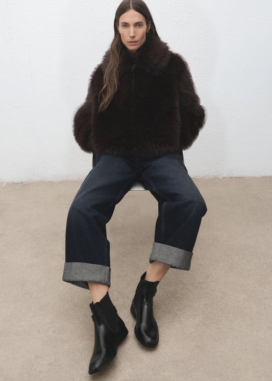 Ankle Boots With Elastic Panel And Buckle