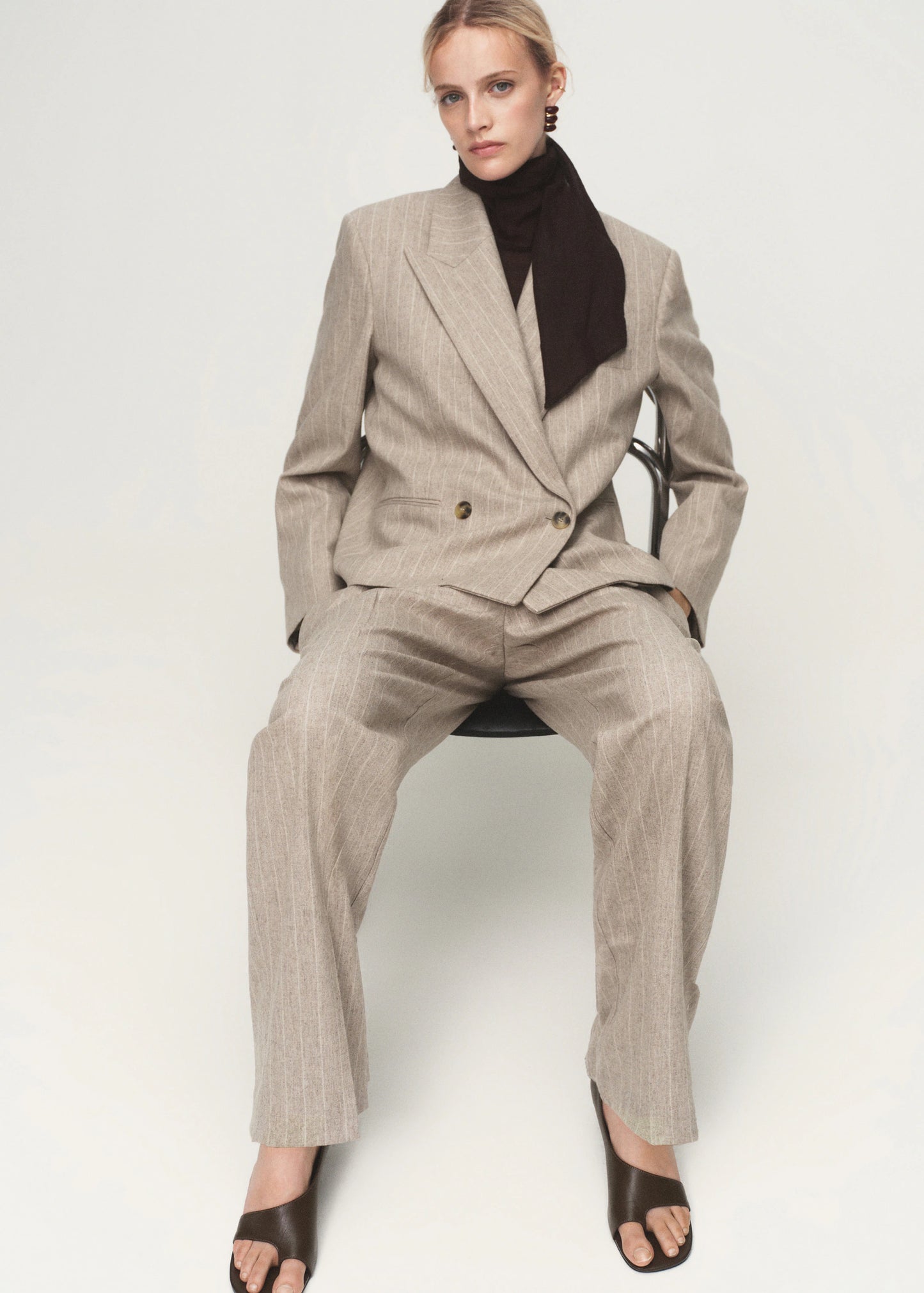 Asymmetric Leather Sandals