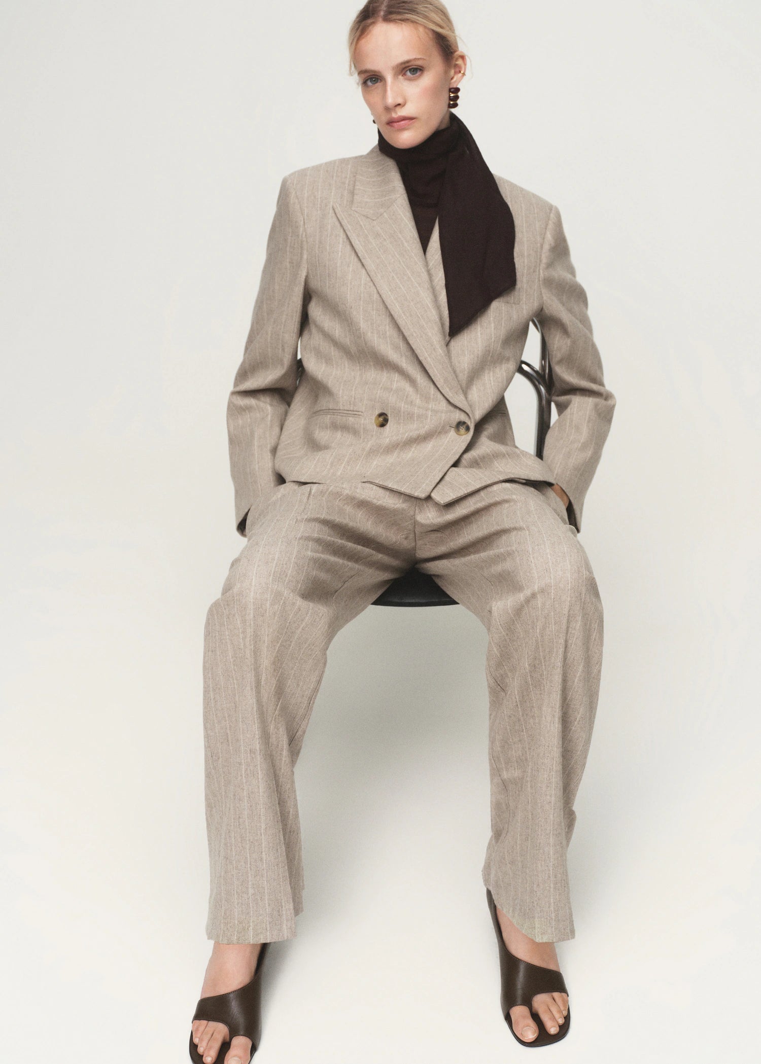 Asymmetric Leather Sandals