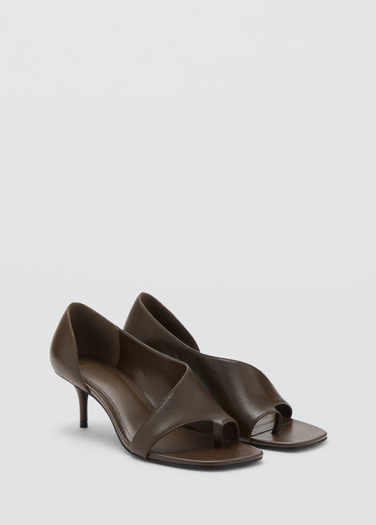 Asymmetric Leather Sandals