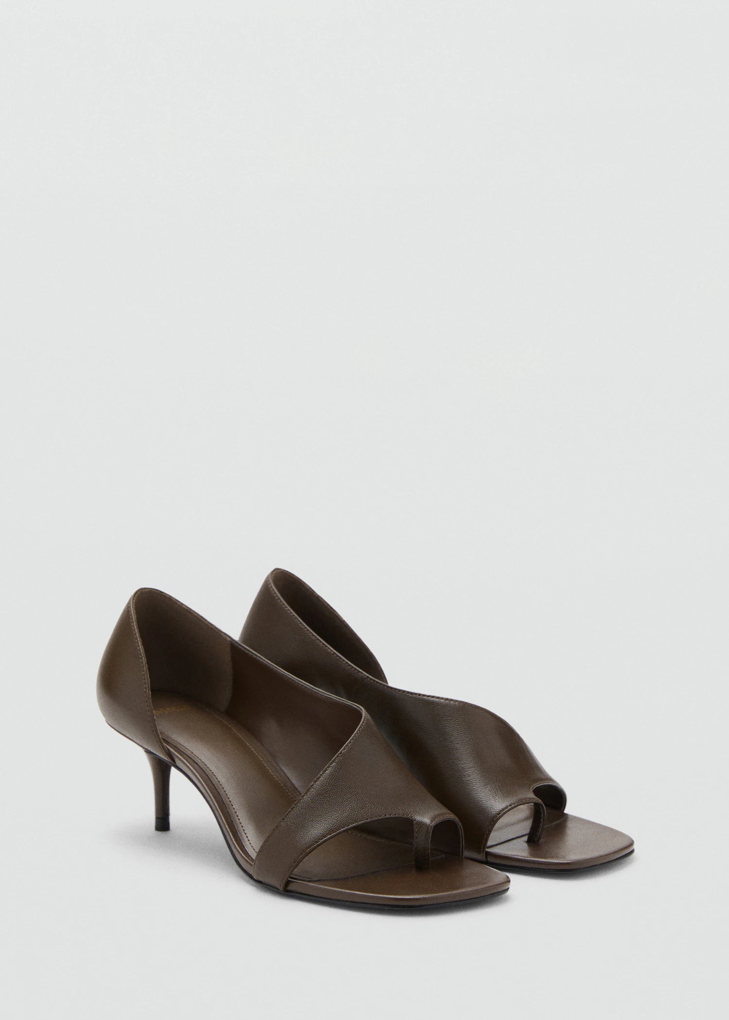 Asymmetric Leather Sandals