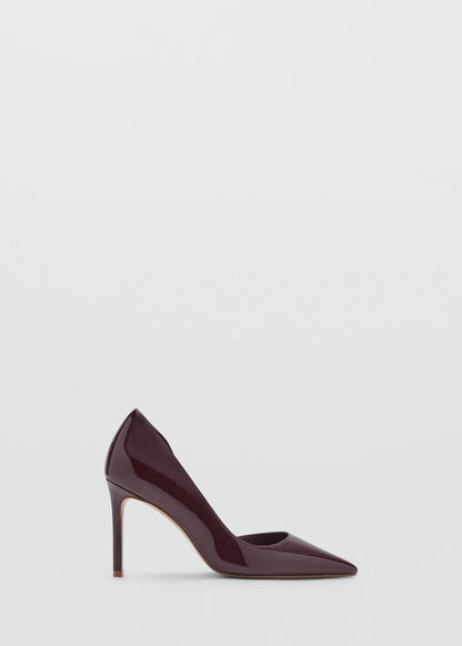 Asymmetrical Patent Leather Court Shoes