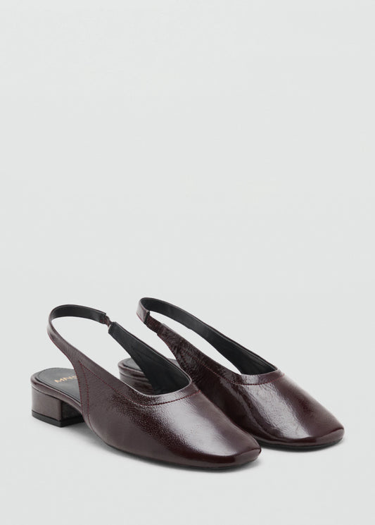 Block Heel Leather Shoes