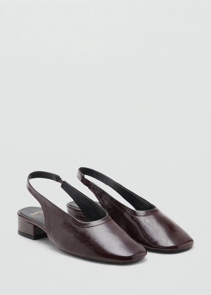 Block Heel Leather Shoes