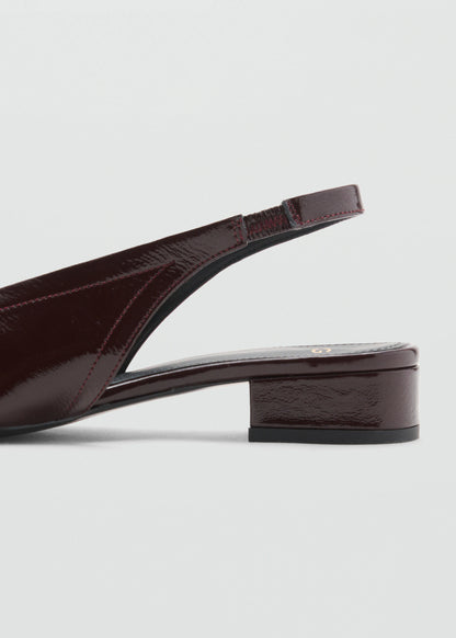 Block Heel Leather Shoes