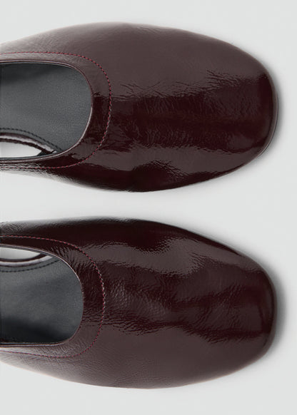 Block Heel Leather Shoes