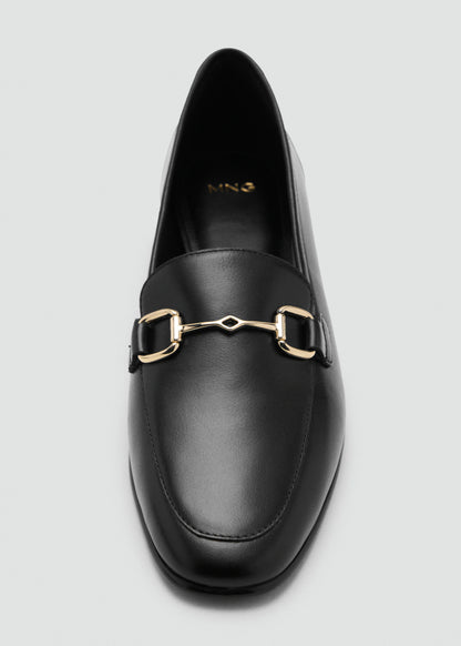 Buckle Leather Moccasins