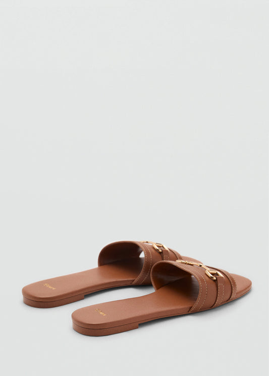 Buckle Leather Sandals
