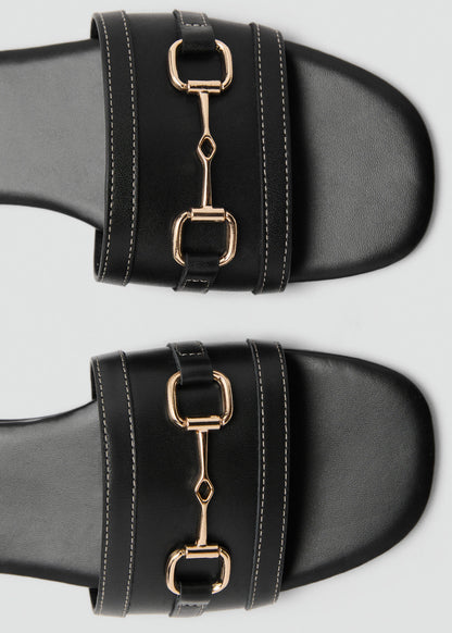 Buckle Leather Sandals