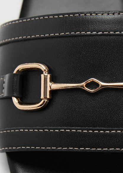 Buckle Leather Sandals