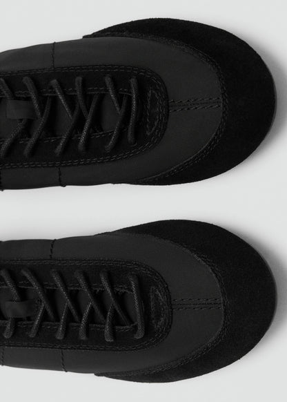 Combined Suede Leather Trainers