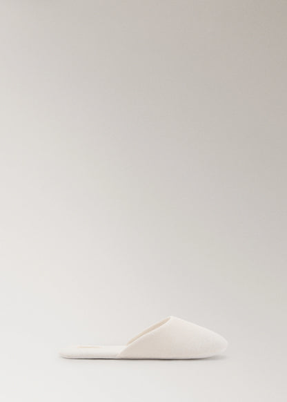 Cotton Textured Mule Slippers