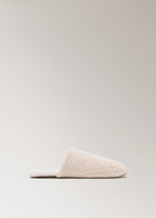 Crochet Mule Slippers With Shearling Lining