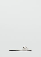 Fringed Sandals With Bow Detail